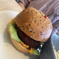 I can’t remember which burger this was but it was the basic ‘beef’ one!  at Copper Branch in Rotterdam