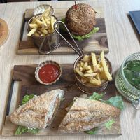 Signature Burger and Copper Club Sandwich  at Copper Branch in Rotterdam