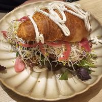 Mary's blue burger at Copper Branch in Rotterdam