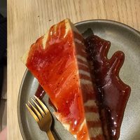 Copper branch cheesecake met aardbeien saus at Copper Branch in Rotterdam