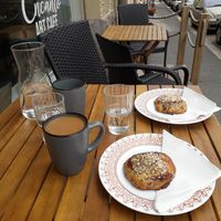 Nice and comfortable seating at the café's front. at Encanto - Art Cafe in Helsinki