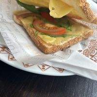 Cheese and peanut butter toast  at Encanto - Art Cafe in Helsinki