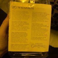 Note for vegans  at Karaköy Güllüoğlu in Istanbul