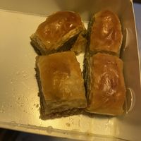 Vegan Pistachio and walnut baklava   at Karaköy Güllüoğlu in Istanbul