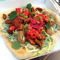 Naan with grilled seitan at La Mifa in Toulouse