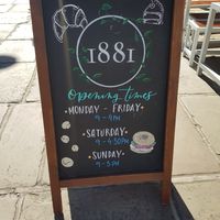 FYI - opening times at Café 1881 in Manchester