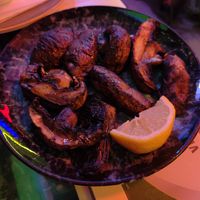 Grilled mushrooms at Tymi in Tirana