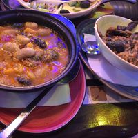 Beans and eggplant  at Tymi in Tirana