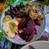 Pickled vegetables at Tymi in Tirana