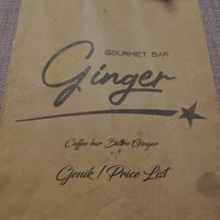 Menu at Gourmet Bar Ginger in Dubrovnik