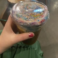 pride special cold brew with oatmilk foam  at Vida Coffee in Reno