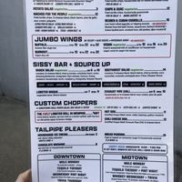 Menu   at Slider Inn in Memphis