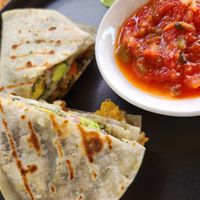 Tempeh & Pesto Quaesedilla at Vegan Meals in Chiang Mai