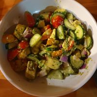 Avocado walnut salad at Vegan Meals in Chiang Mai
