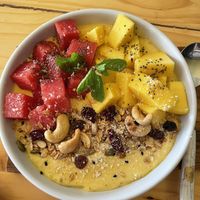 Mango smoothie bowl   at Vegan Meals in Chiang Mai