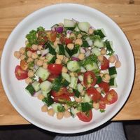 Chickpea salad at Vegan Meals in Chiang Mai