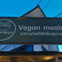 Close up of sign. at Vegan Meals in Chiang Mai