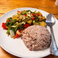 Cashew nut fried rice  at Vegan Meals in Chiang Mai
