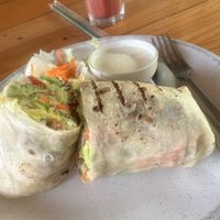 Falafel wraps with pickles  at Vegan Meals in Chiang Mai