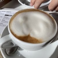 Coffee with soy milk   at Salvetti Forneria Pasticceria in Malonno