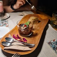 Pear cheesecake & chocolate (vegan) ice cream - sorry picture taken a few bites in as it looked too delicious to not just dig in at Capo Fronte in Rab