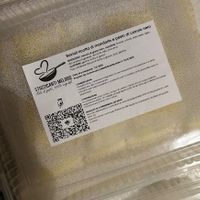 almond cheese and kale ‘ravioli'  at Stuzzicanti Melodie di Garavatti Alessandro in Milan