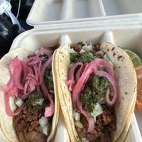 Vegan chorizo taco  at Dirty Taco + Tequila in Patchogue