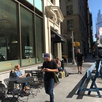 Outdoor eating at Seven Grams Caffé - Madison Ave in New York City