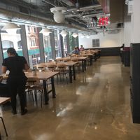 Inside seating at Whole Foods Market in New York City