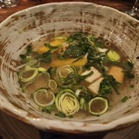 Soup with tofu and leek at Gärtnerei  in Essen
