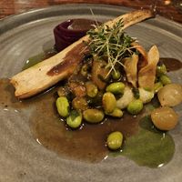 Beetroot roll, parsnip, edamame at Gärtnerei  in Essen