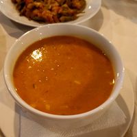 Giant fava bean "soup" at Plazhi I Ri Caci in Sarande