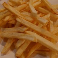 Homemade french fries at Plazhi I Ri Caci in Sarande