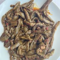 Plain green beans  at Plazhi I Ri Caci in Sarande