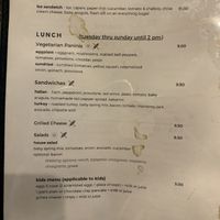 Everything with a heart shape next to it can be made vegan.  at Sacred Grounds Cafe in Edwardsville