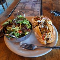 Philly and side salad at The Witches Brew in West Hempstead