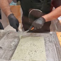 Flavor "Matcha" in the making #Veganuary at Delabuu Ice Cream - KaDeWe - Maybe closed in Berlin