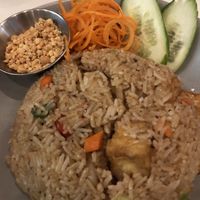 Sisters Fried Rice with tofu and peanuts instead of cashews  at Sisters Thai The Ordinary Cafe in Vienna