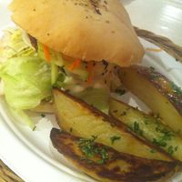 Vegan burger! at La Bascula in Barcelona