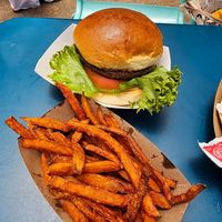 Sweet potato fries were just okay at San Diego Burger Co in San Diego