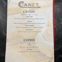 Menu  at CANES Culinary Lab & Fine-Dining Restaurant in Pak Kret