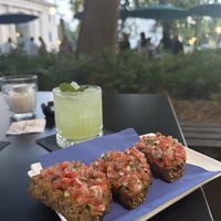 Bruschetta and Basil Gin  at Living in Milan