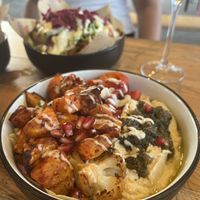 Hummus with Grilled Veggies   at Karma Kebab in Utrecht