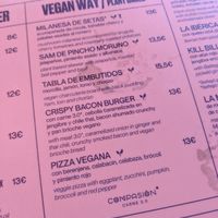 vegan options at Lamucca de Andes  in Madrid