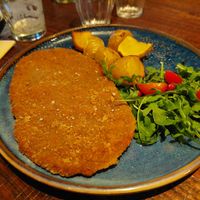 Main / Mushroom Schnitzel / Milanesa de setas at Lamucca de Pez in Madrid