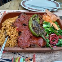 Delicious seitan döner with bulgar and salad at Refresh Vegan Kitchen in Kas