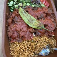 Vegan iskender kebab  at Refresh Vegan Kitchen in Kas