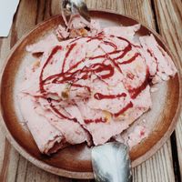 Rolled homemade ice creamm  at Refresh Vegan Kitchen in Kas
