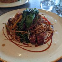 Smoked tofu and ginger stir-fry at Orangery Restaurant in Clowne
