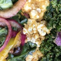 Trio of raw salads at Tassili's Raw Reality in Atlanta